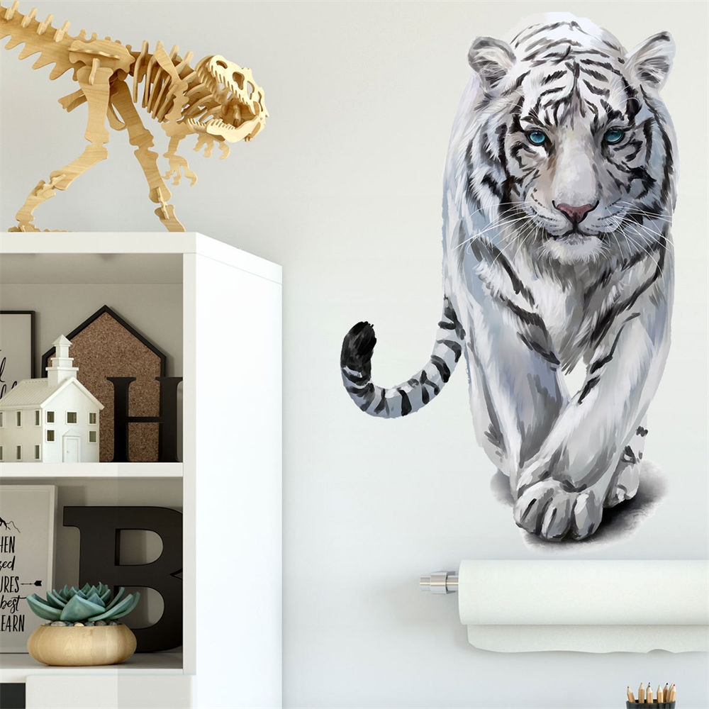 Ferocious Tiger Decorative Animal Wall Stickers - 3D Wall Stickers