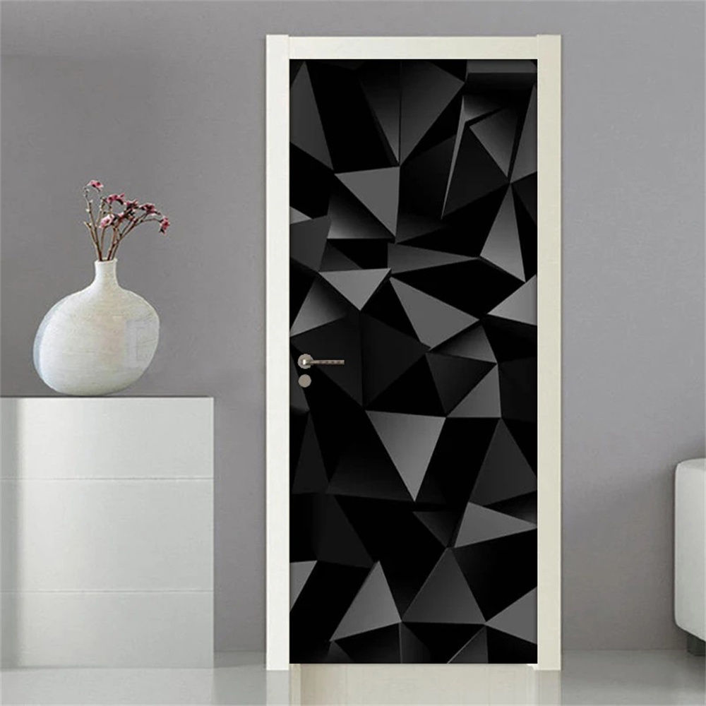 Black Diamond 3D Door Stickers - 3D Wall Stickers